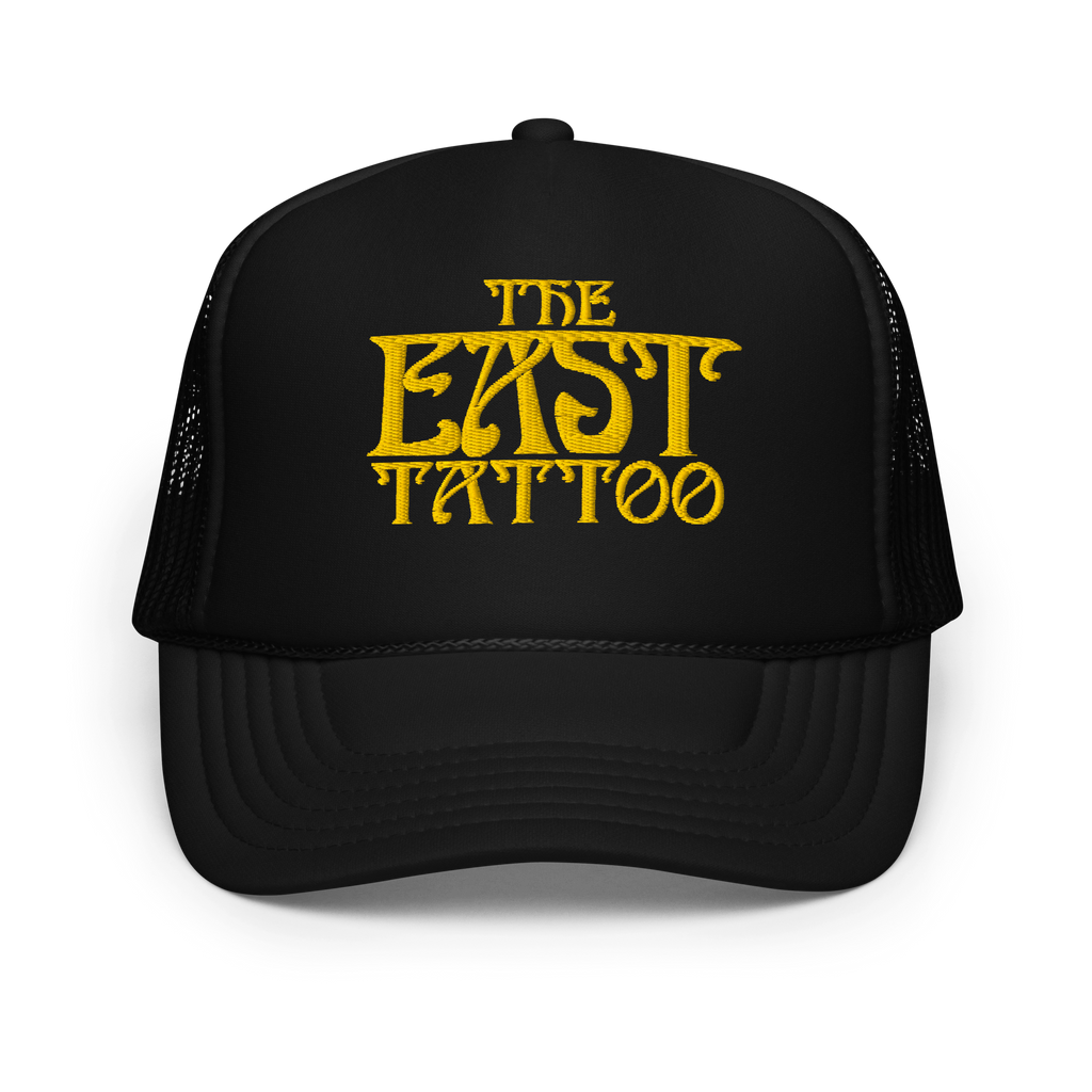 East Tattoo Nouveau Lettering Foam trucker hat