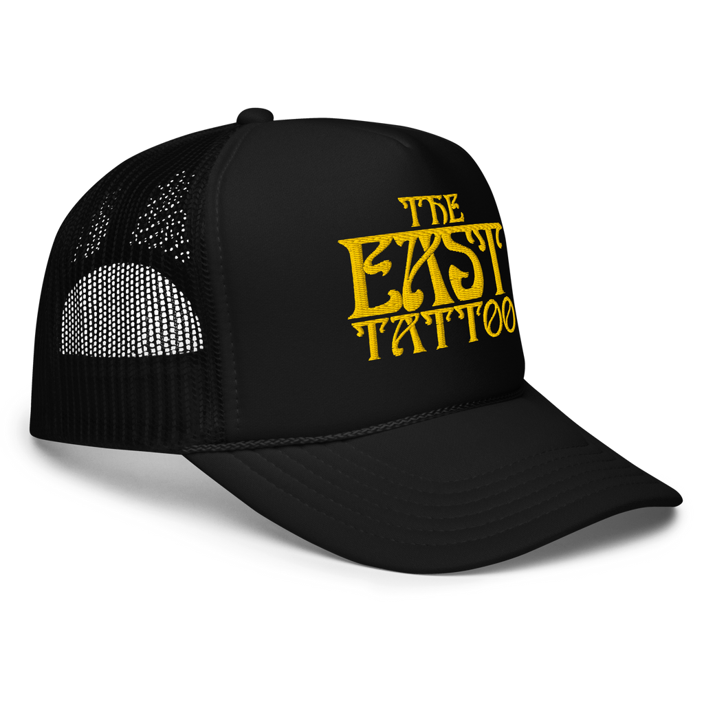 East Tattoo Nouveau Lettering Foam trucker hat
