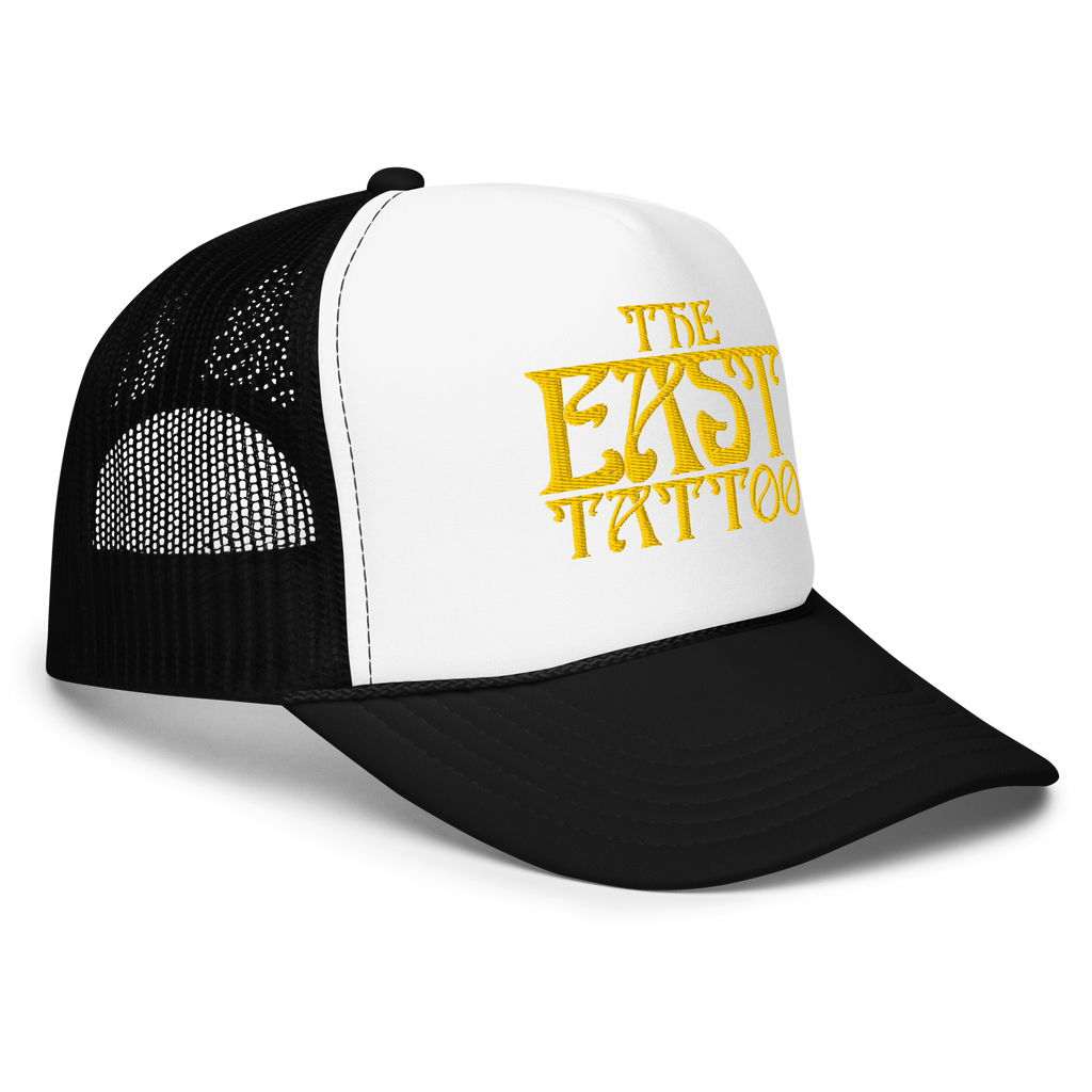 East Tattoo Nouveau Lettering Foam trucker hat