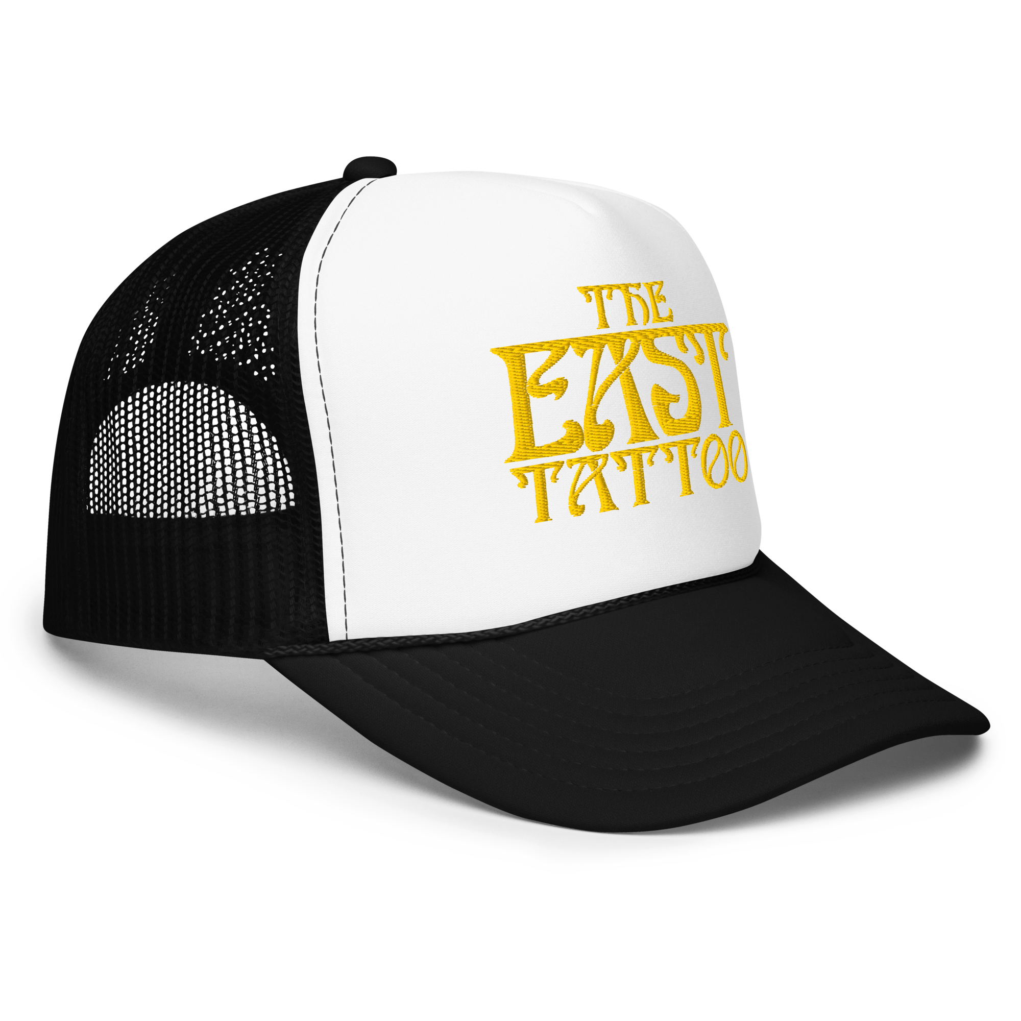 East Tattoo Nouveau Lettering Foam trucker hat