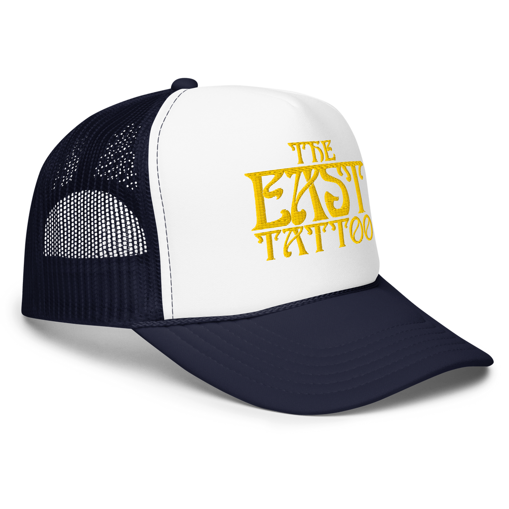East Tattoo Nouveau Lettering Foam trucker hat